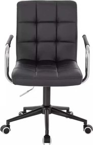 LuxuryForm DESIGN Stolička VERONA na čiernej podstave s kolieskami - čierna