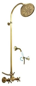 RAV Slezák MK181.5/3SM - Sprchová súprava s batériou MORAVA RETRO stará mosadz
