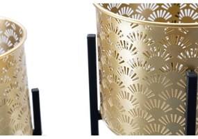 Súprava 2 stojanov na kvetináč v zlatej farbe Mauro Ferretti Glissy, výška 38 cm