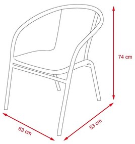 Záhradná stolička Avenberg STRAUS set 6 ks