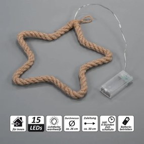 Nexos 86337 Vianočné dekorácie hviezda, 15 LED, teplá biela, 2 kusy