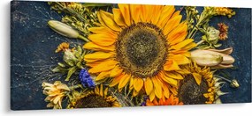 Obraz - Jesenné kvety (120x50 cm)