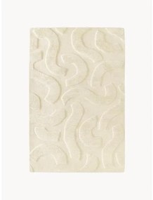 Ručne tkaný vlnený koberec's reliéfnou štruktúrou Clio