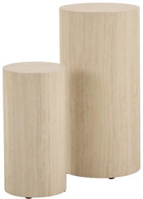 Sada 2 ks odkládacích stolků DICE béžový kámen