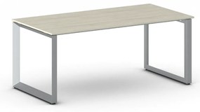 Kancelársky stôl PRIMO INSPIRE, sivostrieborná podnož, 1800 x 900 mm, dub prírodný