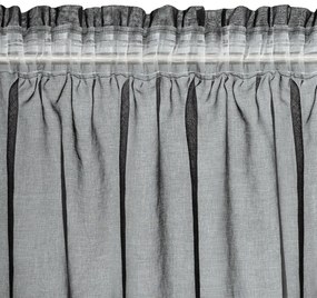 ZÁCLONA NA PÁSKE CARLI 140X270 CM ČIERNA