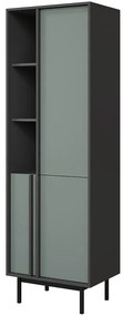 Vitrína Alsy 3 Aloe/Antracit