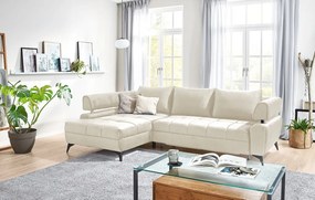 Rohová sedacia súprava Paris, krémová látka, ľavý roh