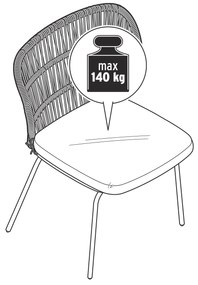 Stolička s textilným výpletom