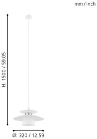 Eglo 98734 - Luster na lanku BRENDA 1xE27/40W/230V