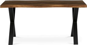 Jedálenský stôl 160x90 cm HT-F4316 OLW staré drevo / čierne nohy