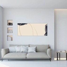Obraz - Béžová abstrakcia (120x50 cm)