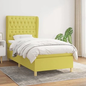Boxspring posteľ s matracom zelená 100x200 cm látka 3128748