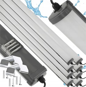 8x LED stropné svietidlo 60W 6600lm 120cm 230v - neutrálna biela