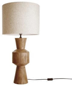 Butlers FROMAQUE Stolná lampa s podstavcom z mangového dreva 82,5 cm