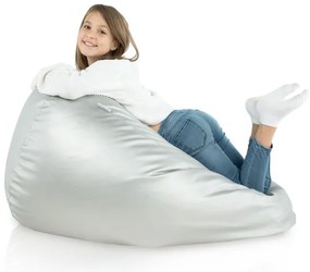 Sedací vak SAKO - strieborný ekokoža