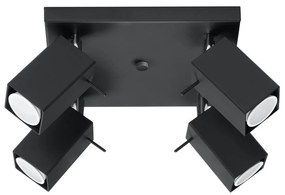 Bodové svietidlo MERIDA 4 4xGU10/40W/230V čierna