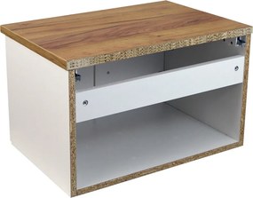 Comodo Kúpeľňová skrinka pod doskové umývadlo Agria II W 60-HD - biela/zlatý dub
