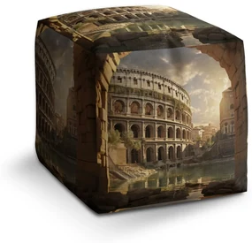 Sablio Taburet Cube Rím Koloseum Art: 40x40x40 cm