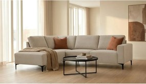 Svetlohnedá ženilková rohová pohovka (ľavý roh/do L) Fabian – Scandic