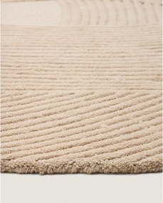 Krémový ručne tkaný vlnený koberec 160x230 cm Domm – Kave Home