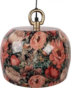 Farebné kovové závesné svetlo s kvetmi Margo - Ø26*25 cm E27/max 1*25W