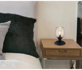 Globo 24007S - Stolná dotyková lampa KUWAITA 1xE14/25W/230V čierna