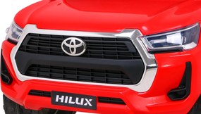 Ramiz Elektrické auto Toyota Hilux pre deti červené + pohon 4x4 + diaľkové ovládanie