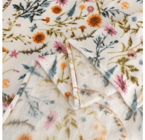 Mikroplyšová baránková deka HERBALIS, krémová Rozmer: 150 x 200 cm