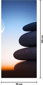Fototapeta na dvere - Poskladané kamene na sebe (95x205cm)