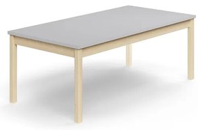 Stôl DECIBEL, 1600x800x590 mm, akustický HPL, breza/šedá
