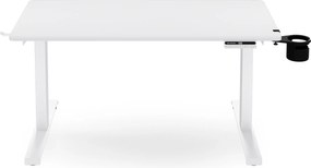 Elektrický stôl s nastaviteľnou výškou ergonomický biely,1200x600 mm: ARIA