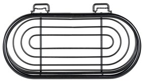 Čierna sprchová polica Wenko Trestina, 26 x 11 cm