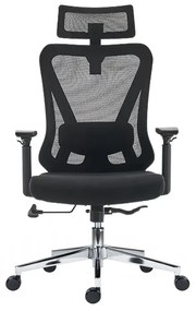Kancelárska ergonomická stolička Neoseat KETTY — čierna, nosnosť 130 kg