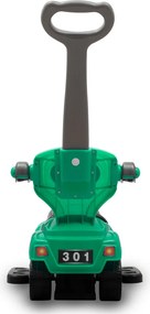 Detské odrážadlo s vodiacou tyčou 3v1 Baby Mix Mega Car zelené