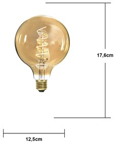 Teplá biela filamentová stmievateľná žiarovka E27, 3 W Spiral Filament – Star Trading