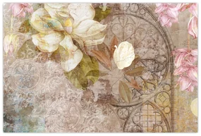 Obraz - Kvetinový ornament (90x60 cm)