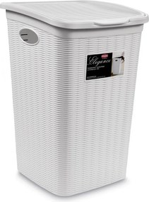 STEFANPLAST Košík na bielizeň Elegance 50 l, biely