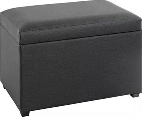 Úložná truhla na sedenie Miguel, čierna ekokoža%