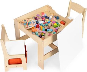 Sada nábytku pre deti stolík + 2 stoličky a kriedová tabuľa