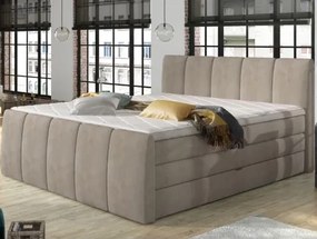 Postel boxspring Fresco 180x200 cm, béžová látka%