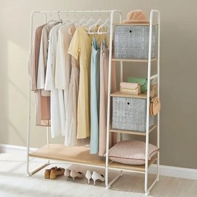 Stojan na oblečení Vasagle Greya dub přírodní/bílý