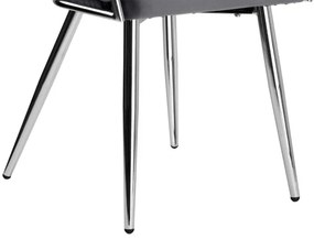 Jedálenská stolička COFTON zamatová, strieborná / grafitová