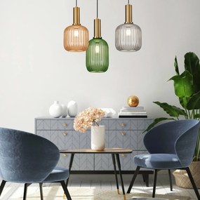 Toolight -  sklenené stropné svietidlo Amber APP458-1CP, oranžová, OSW-00588