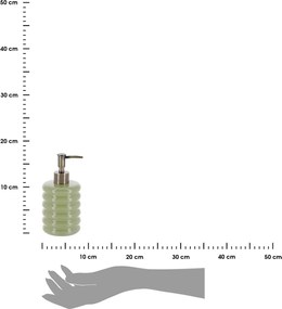 Dávkovač mydla Olive, zelená/so zlatými prvkami, 400 ml