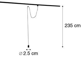 Závesné svietidlo s koľajnicovým závesom čierne - Cavalux