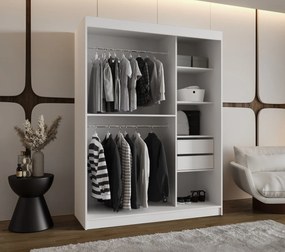 Šatníková skriňa 150 cm Lulu (biela). Akcia -20%. Vlastná spoľahlivá doprava až k Vám domov. 1125974