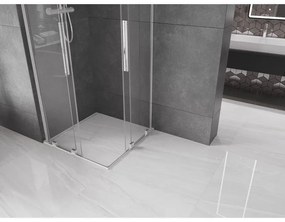 Mexen Velar L Duo, sprchový kút s posuvnými dverami 90 x 90 cm, 8mm číre sklo, chrómová, 871-090-090-02-03-01