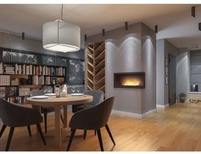 InFire - Rohový BIO krb 45x90 cm 3kW čierna