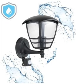 Vonkajšie nástenné svietidlo so senzorom TEVIO 1xE27/60W/230V IP54 čierna